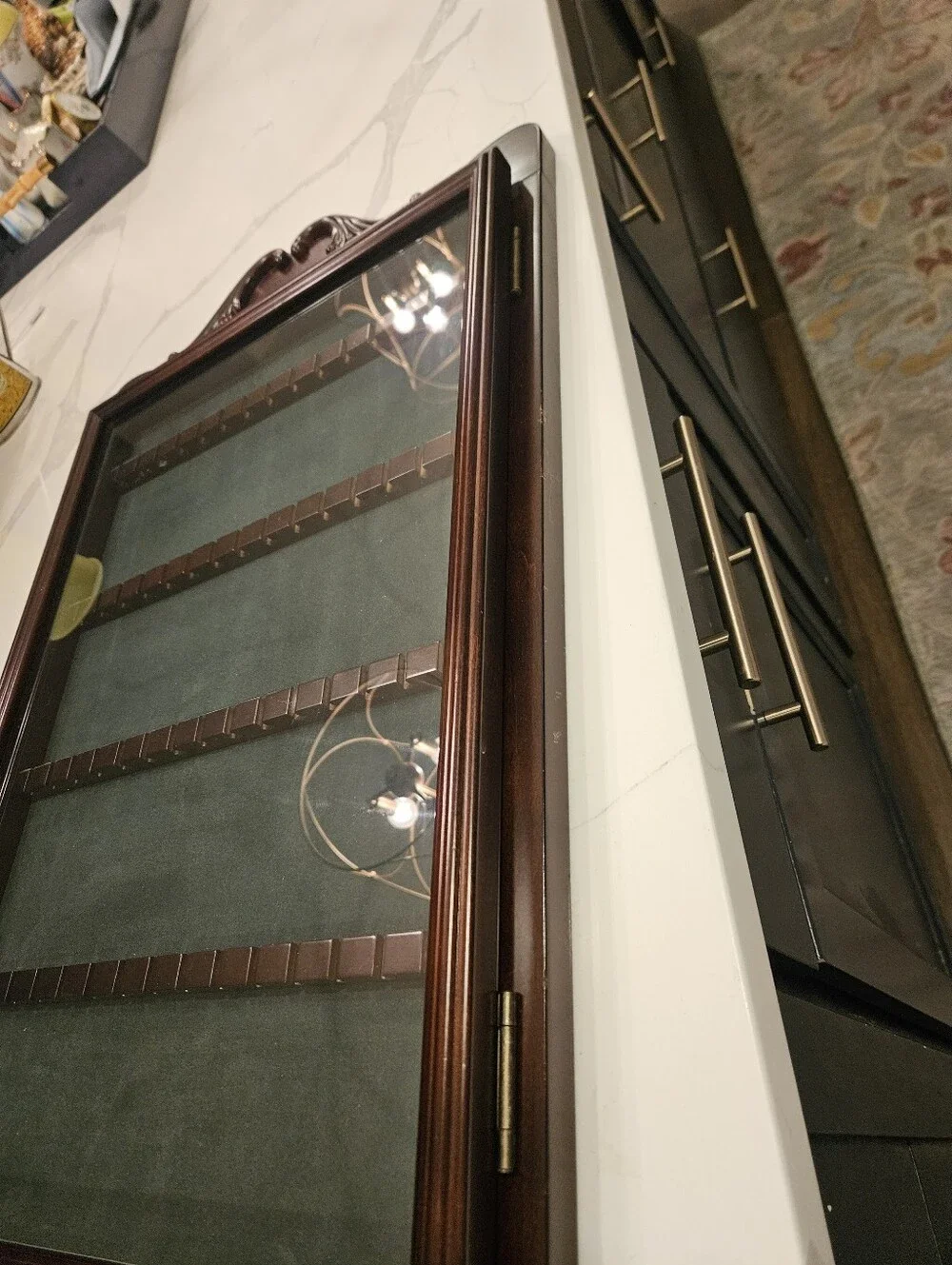 Wooden Spoon Display Case with Glass Front - Dark Brown The Bombay Company